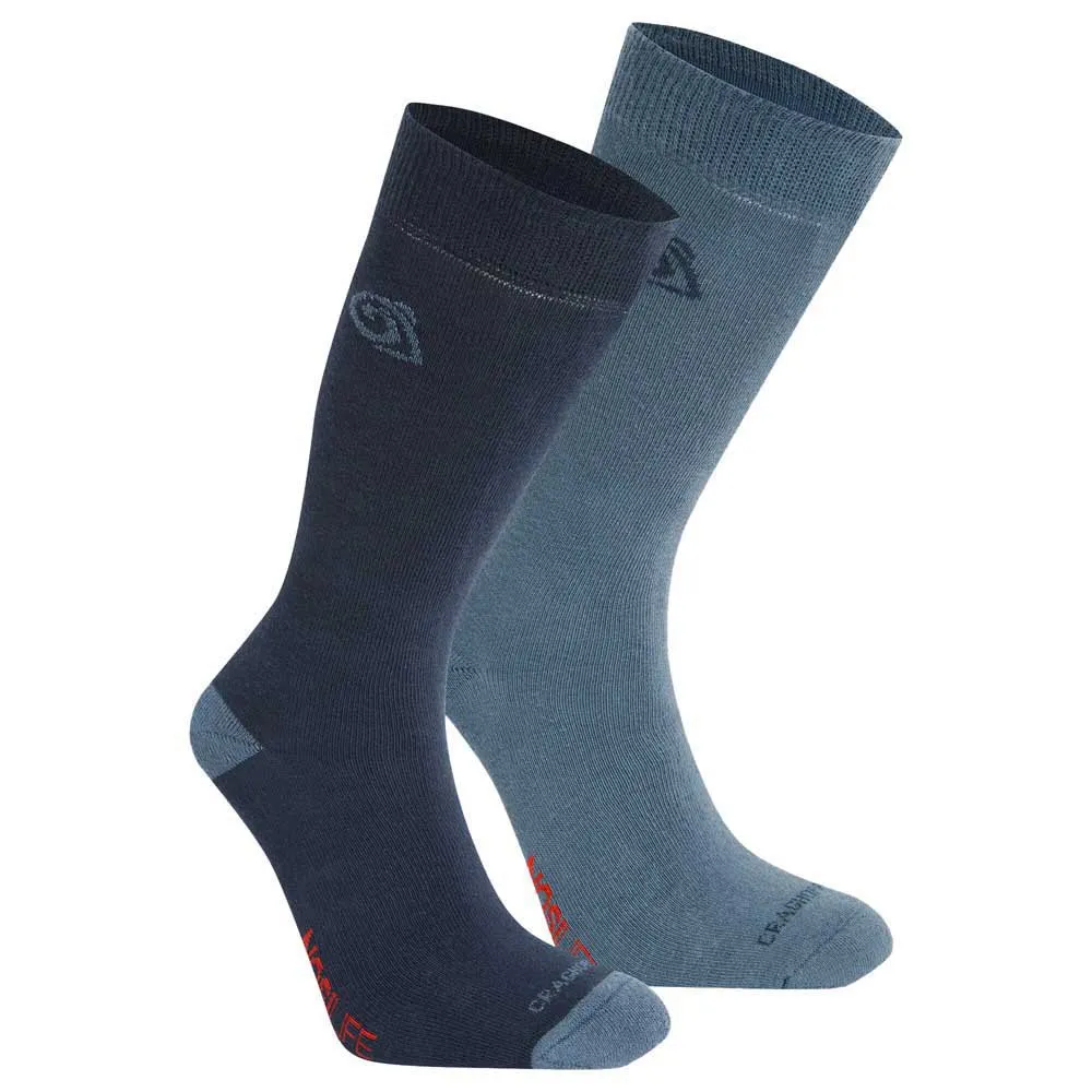 Craghoppers Nosilife Twin Pack Half Lange Sokker Craghoppers Nosilife Twin Pack Half Lange Sokker