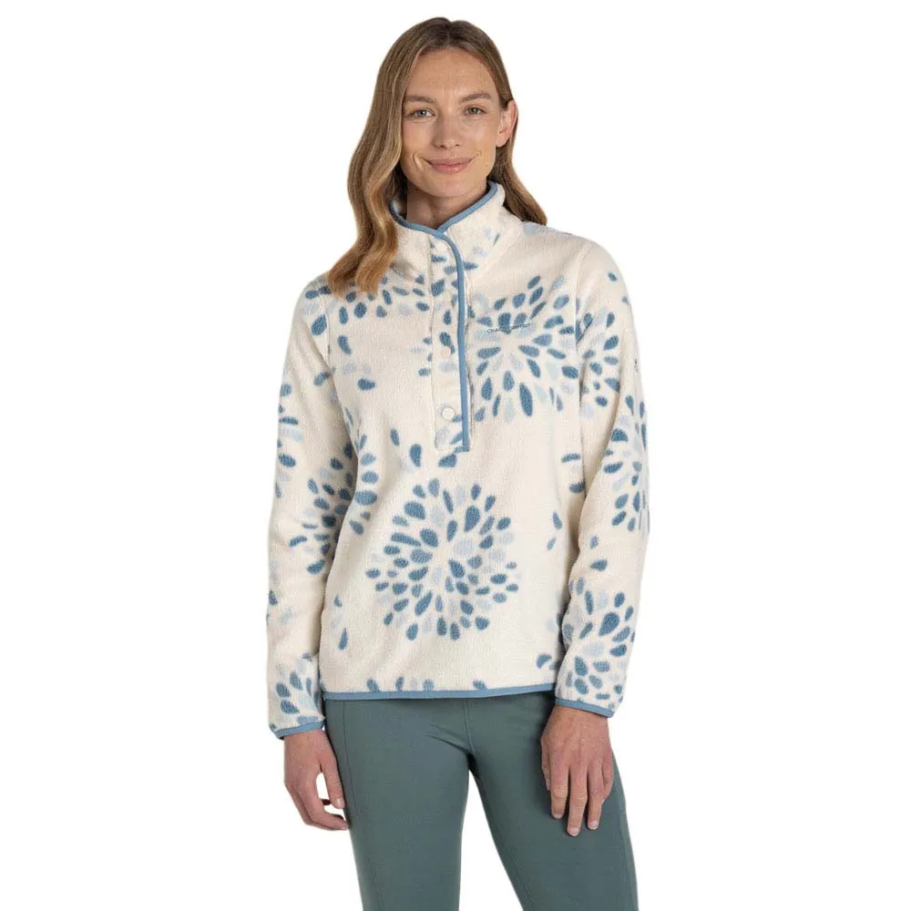 Craghoppers Rosemary Fleecejakke Med Halv Glidelås, Sky print