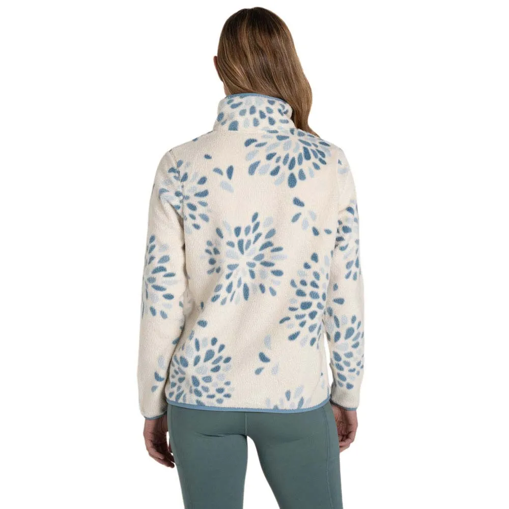 Craghoppers Rosemary Fleecejakke Med Halv Glidelås, Sky print