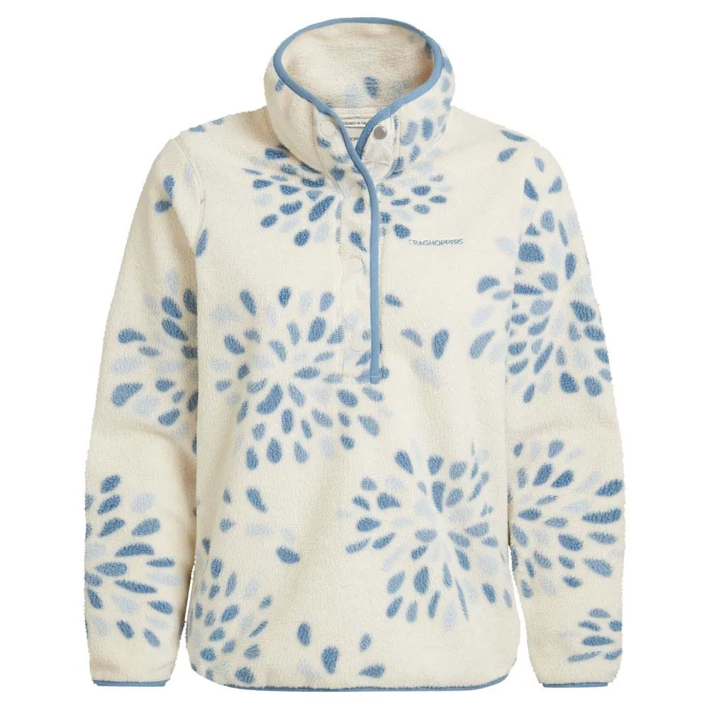 Craghoppers Rosemary Fleecejakke Med Halv Glidelås, Sky print