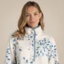 Craghoppers Rosemary Fleecejakke Med Halv Glidelås, Sky print