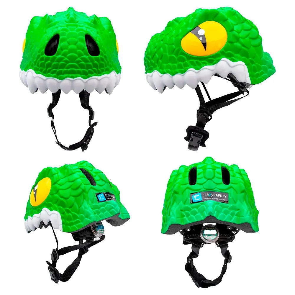 Crazy Safety Crocodile Juniorhjelm, Green