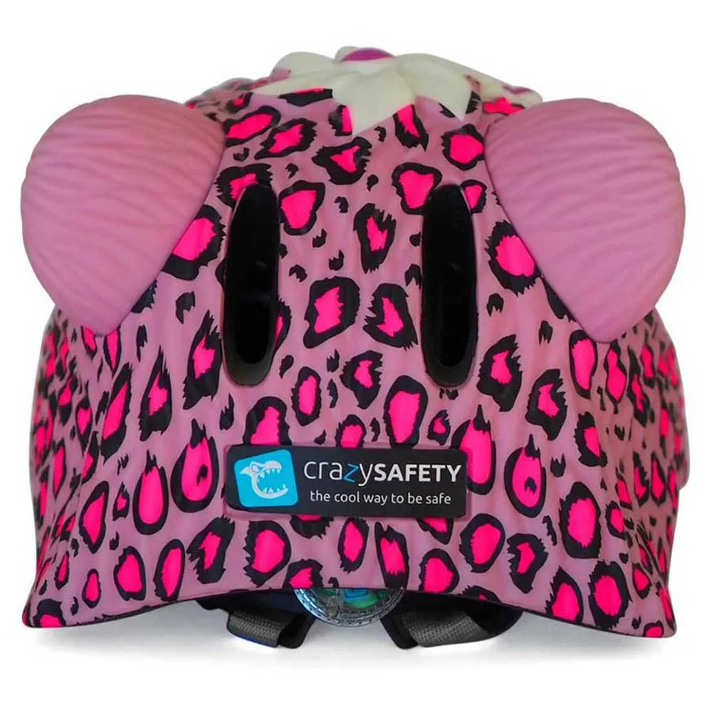 Crazy Safety Leopard Juniorhjelm, Pink