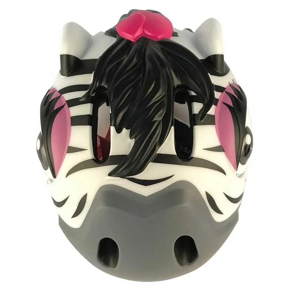 Crazy Safety Zebra Juniorhjelm, Black / white