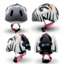 Crazy Safety Zebra Juniorhjelm, Black / white