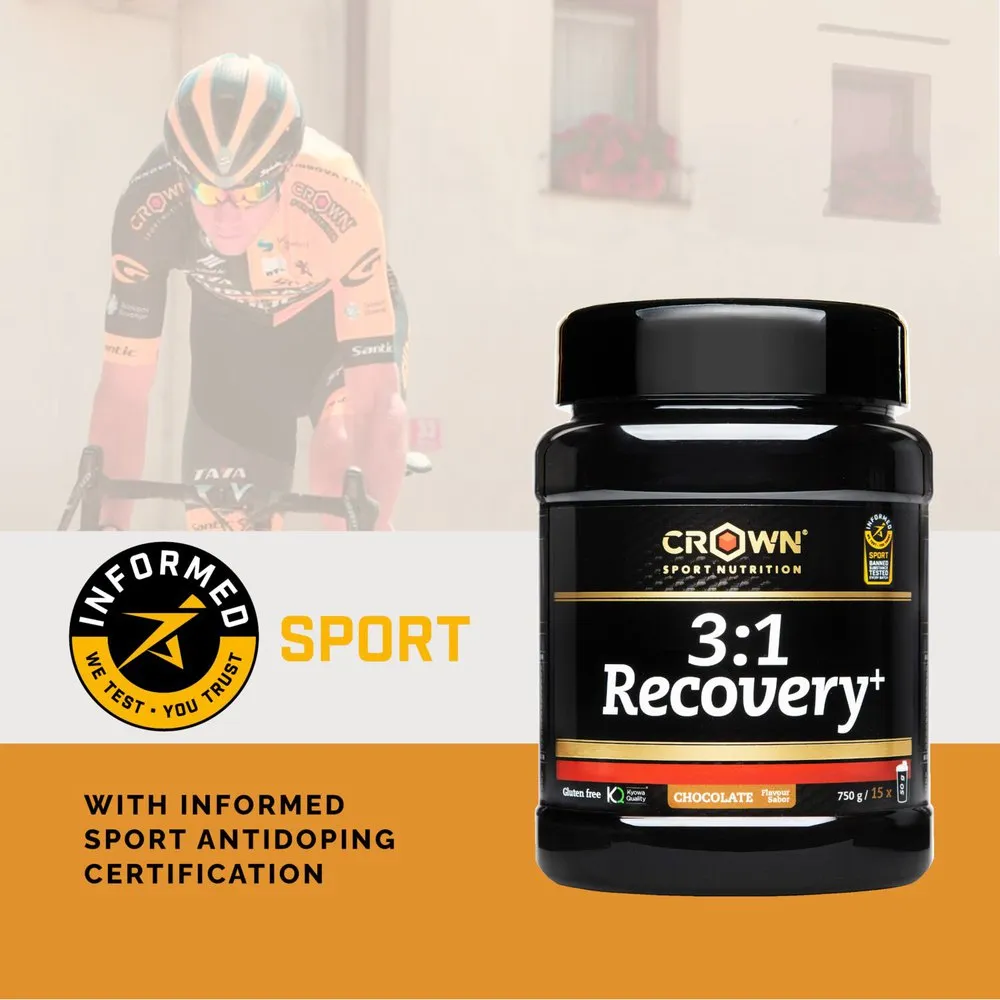 Crown Sport Nutrition 3:1 Recovery+ Gjenopprettingsboks Med Enkeltdoser Sjokolade 50g 10 Enheter, Black, One Size Crown Sport Nutrition 3:1 Recovery+ Gjenopprettingsboks Med Enkeltdoser Sjokolade 50g 10 Enheter, Black, One Size
