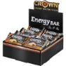 Crown Sport Nutrition Energibar Boks Dobbel Sjokolade 60g 12 Enheter, Black / brown, One Size