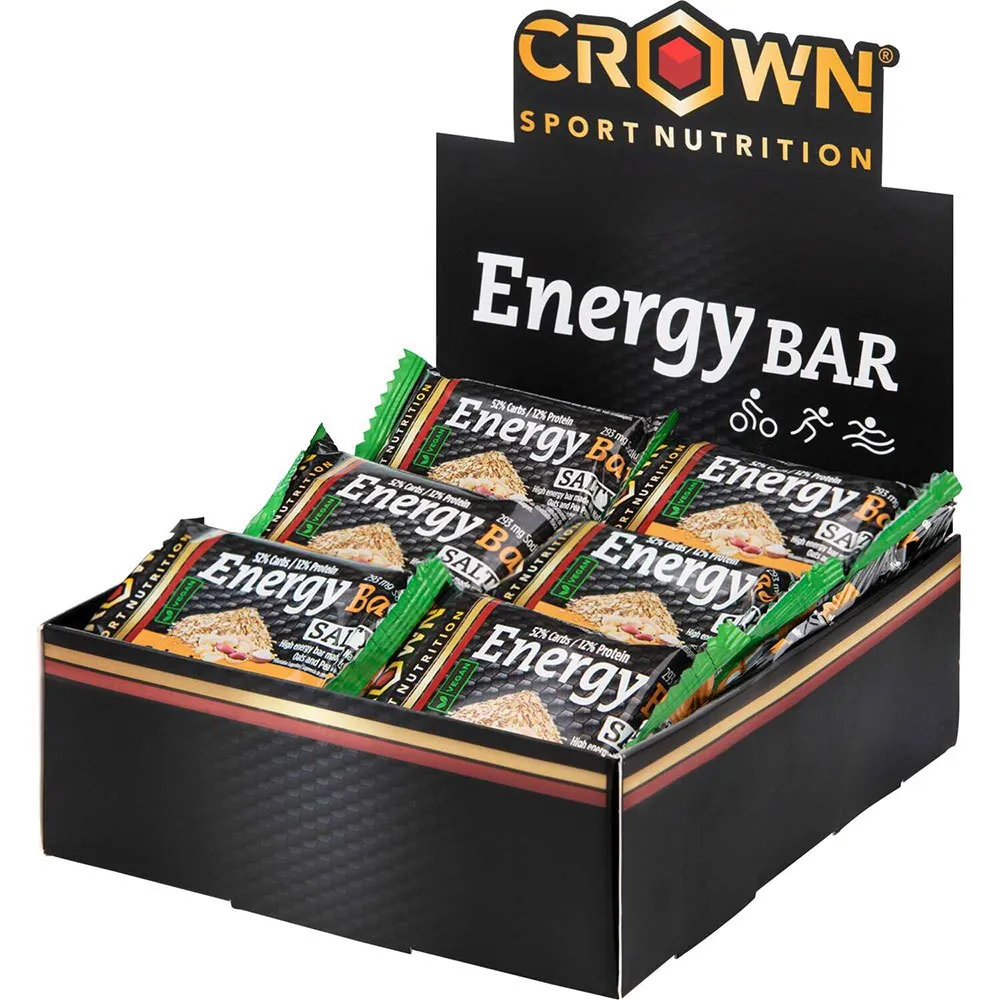 Crown Sport Nutrition Energibar Boks Saltet Peanøtt 60g 12 Enheter, Black / brown / green, One Size Crown Sport Nutrition Energibar Boks Saltet Peanøtt 60g 12 Enheter, Black / brown / green, One Size