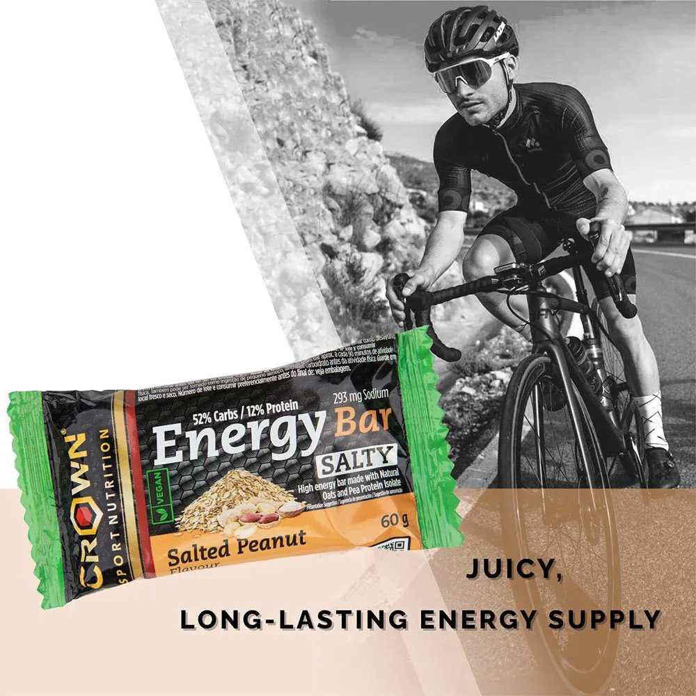 Crown Sport Nutrition Energibar Boks Saltet Peanøtt 60g 12 Enheter, Black / brown / green, One Size Crown Sport Nutrition Energibar Boks Saltet Peanøtt 60g 12 Enheter, Black / brown / green, One Size