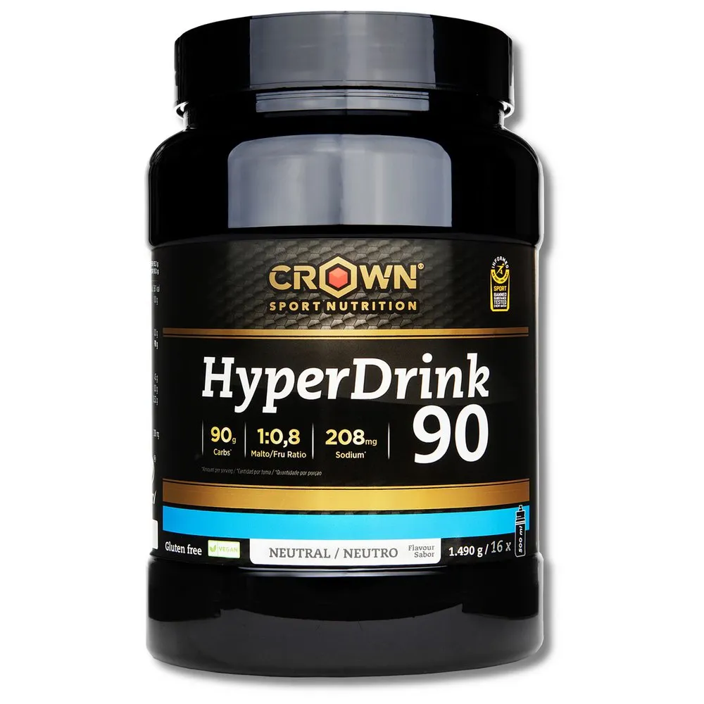 Crown Sport Nutrition Hyperdrink 90 Energidrikkpulver Nøytral Smak 1.49kg, Black, One Size Crown Sport Nutrition Hyperdrink 90 Energidrikkpulver Nøytral Smak 1.49kg, Black, One Size