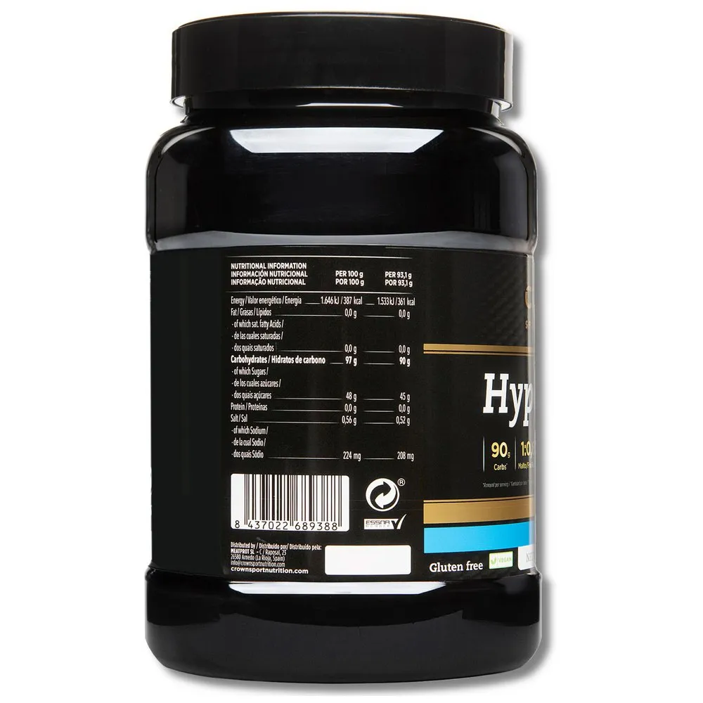 Crown Sport Nutrition Hyperdrink 90 Energidrikkpulver Nøytral Smak 1.49kg, Black, One Size Crown Sport Nutrition Hyperdrink 90 Energidrikkpulver Nøytral Smak 1.49kg, Black, One Size
