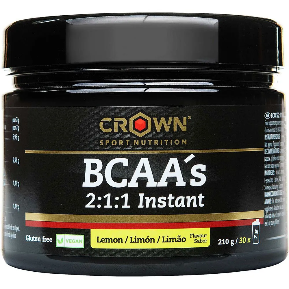 Crown Sport Nutrition Instant Bcaa-pulver Sitron 210g, Black, One Size