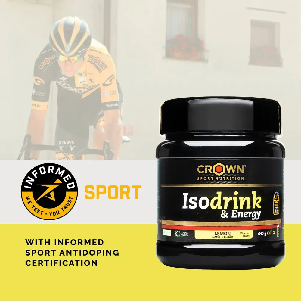 Crown Sport Nutrition Isodrink Isotonisk Enkeltdoseringsboks Sitron 32g 12 Enheter, Black, One Size