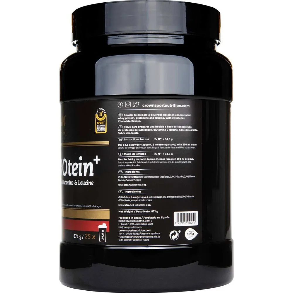Crown Sport Nutrition Plus Myseprotein Sjokolade 871g, Black, One Size Crown Sport Nutrition Plus Myseprotein Sjokolade 871g, Black, One Size