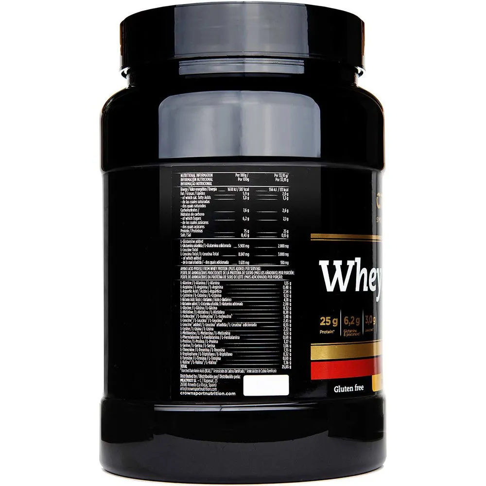 Crown Sport Nutrition Plus Myseprotein Vaffelkjeks 848g, Black, One Size