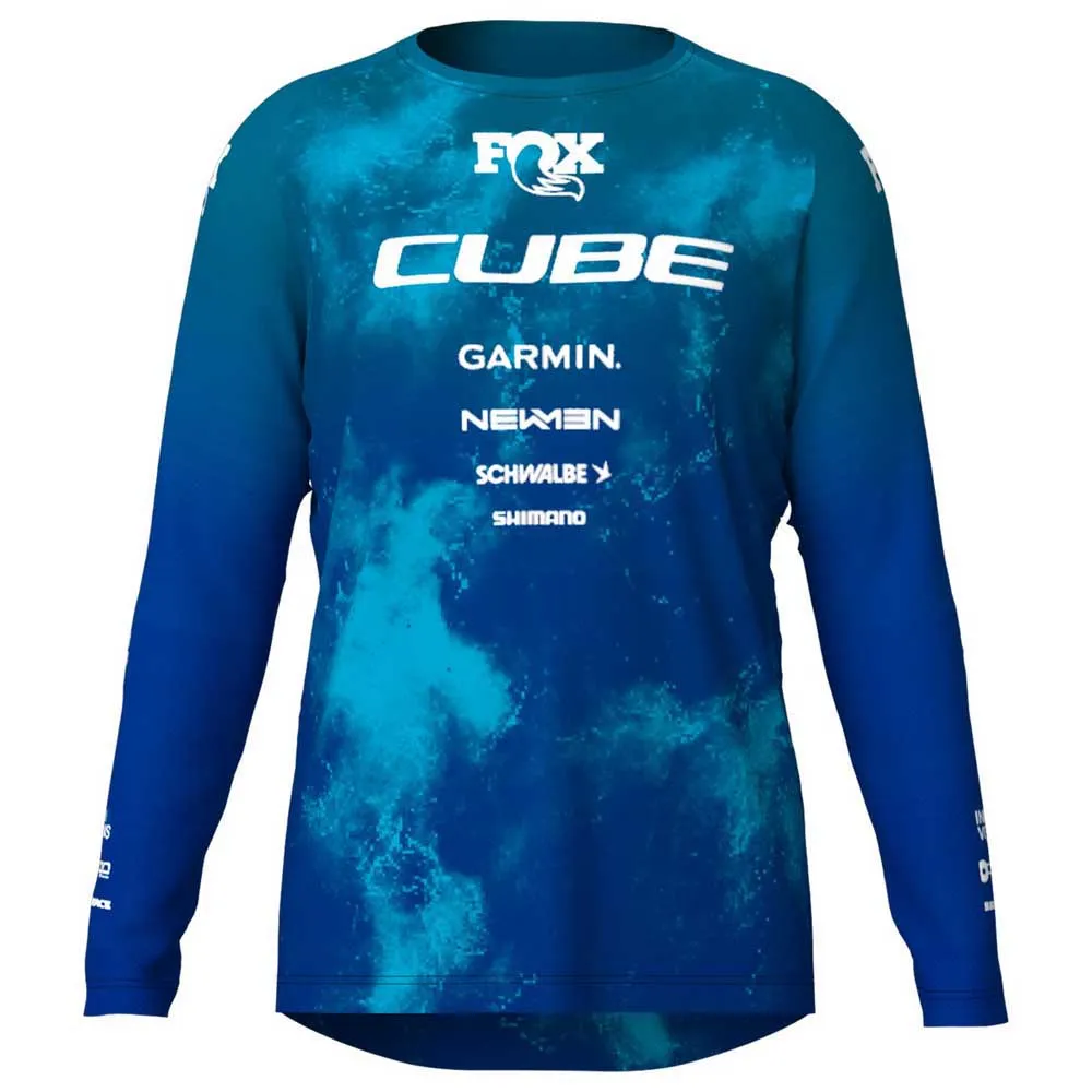 Cube Actionteam Langarmet Enduro-sykkeltrøye, Blue / green, 3XL Cube Actionteam Langarmet Enduro-sykkeltrøye, Blue / green, 3XL