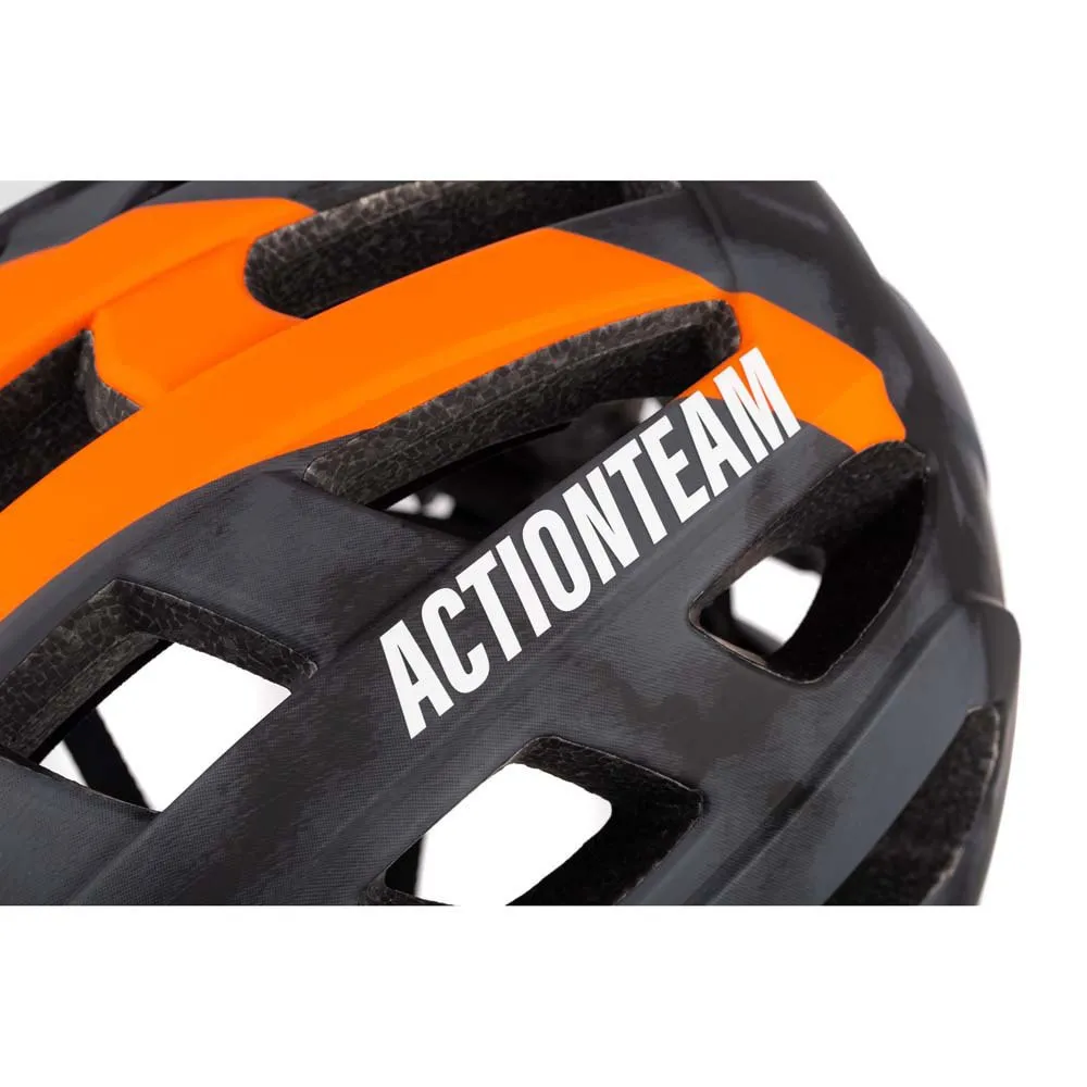 Cube Badger X Action Team Mtb-hjelm, Grey / orange Cube Badger X Action Team Mtb-hjelm, Grey / orange