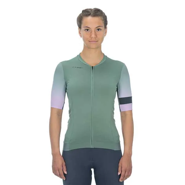 Cube Blackline Fade Kort Ermet Trøye, Green / violet, XL