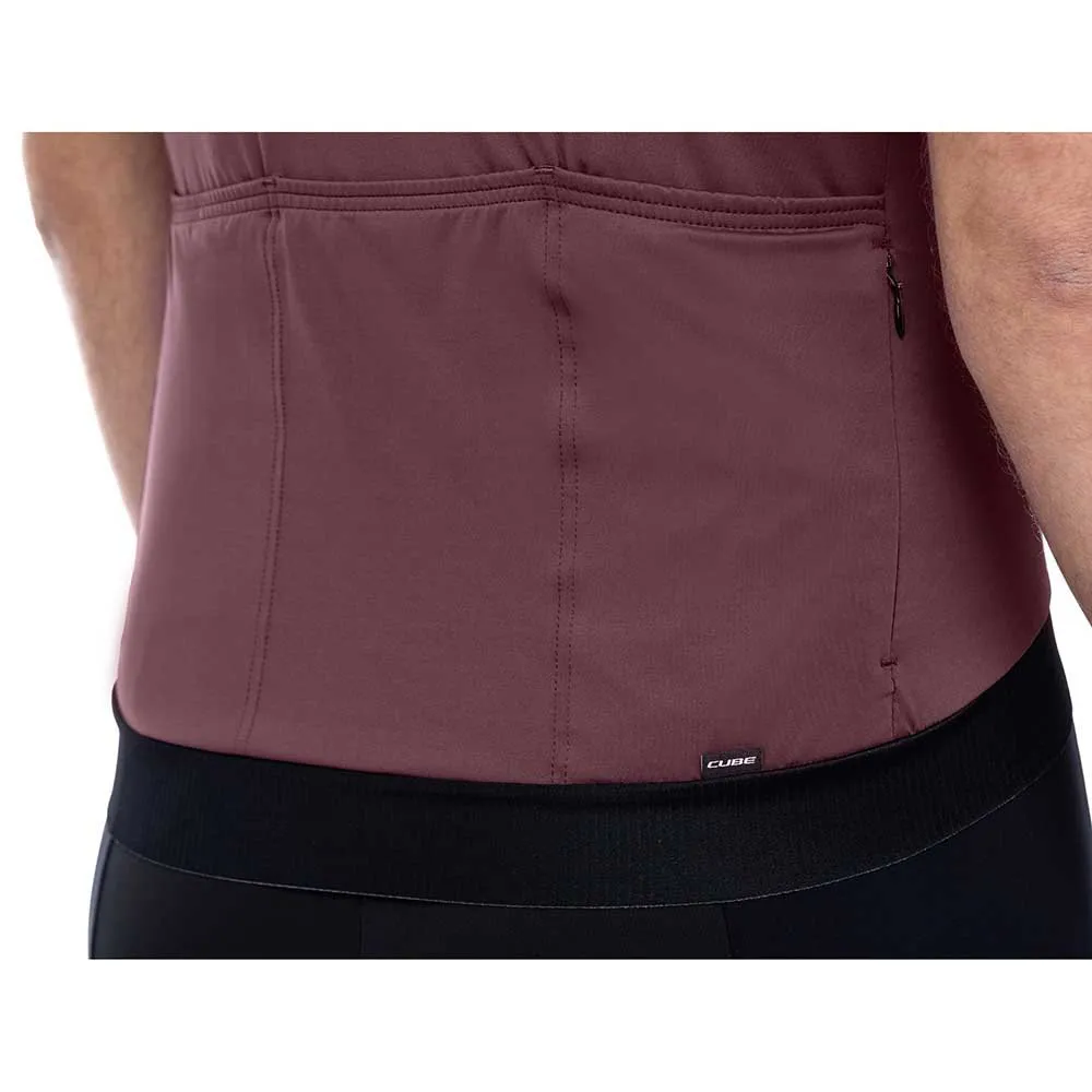 Cube Blackline Kort Ermet Trøye Refurbished, Dark red