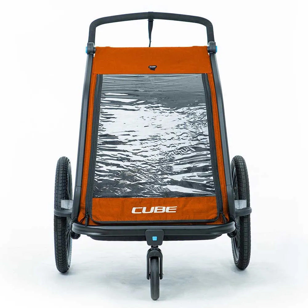 Cube Cmpt X Actionteam Double Sykkelvogn, Grey / orange, One Size Cube Cmpt X Actionteam Double Sykkelvogn, Grey / orange, One Size