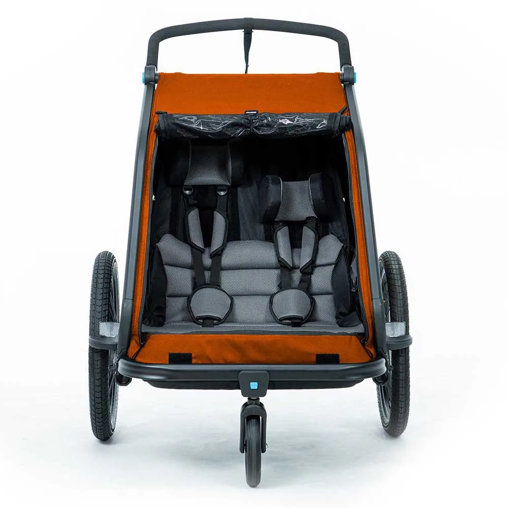 Cube Cmpt X Actionteam Double Sykkelvogn, Grey / orange, One Size Cube Cmpt X Actionteam Double Sykkelvogn, Grey / orange, One Size
