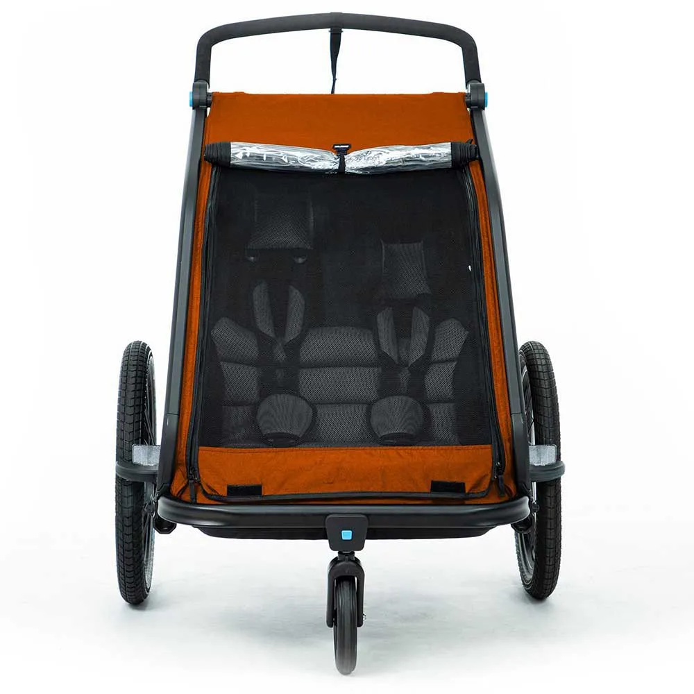 Cube Cmpt X Actionteam Double Sykkelvogn, Grey / orange, One Size Cube Cmpt X Actionteam Double Sykkelvogn, Grey / orange, One Size