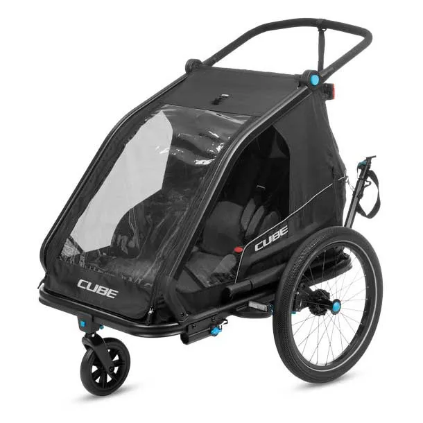 Cube Double Cmpt Sykkelvogn, Black, Max 42kg Cube Double Cmpt Sykkelvogn, Black, Max 42kg