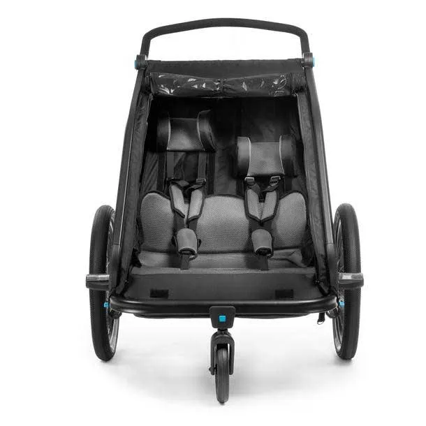 Cube Double Cmpt Sykkelvogn, Black, Max 42kg Cube Double Cmpt Sykkelvogn, Black, Max 42kg