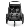 Cube Double Cmpt Sykkelvogn, Black, Max 42kg