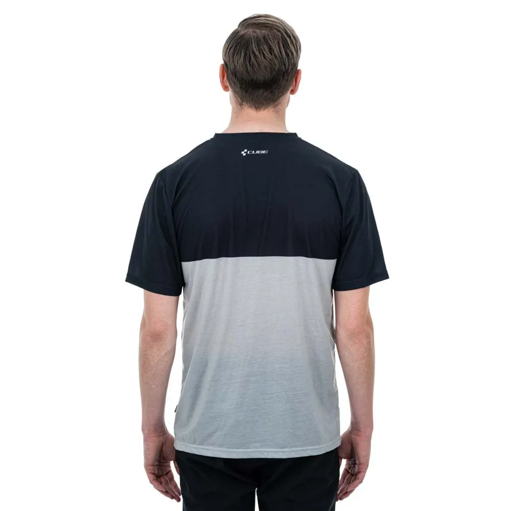Cube Organic Logo Stripes Kortarmet T-skjorte, Grey melange / black, M Cube Organic Logo Stripes Kortarmet T-skjorte, Grey melange / black, M