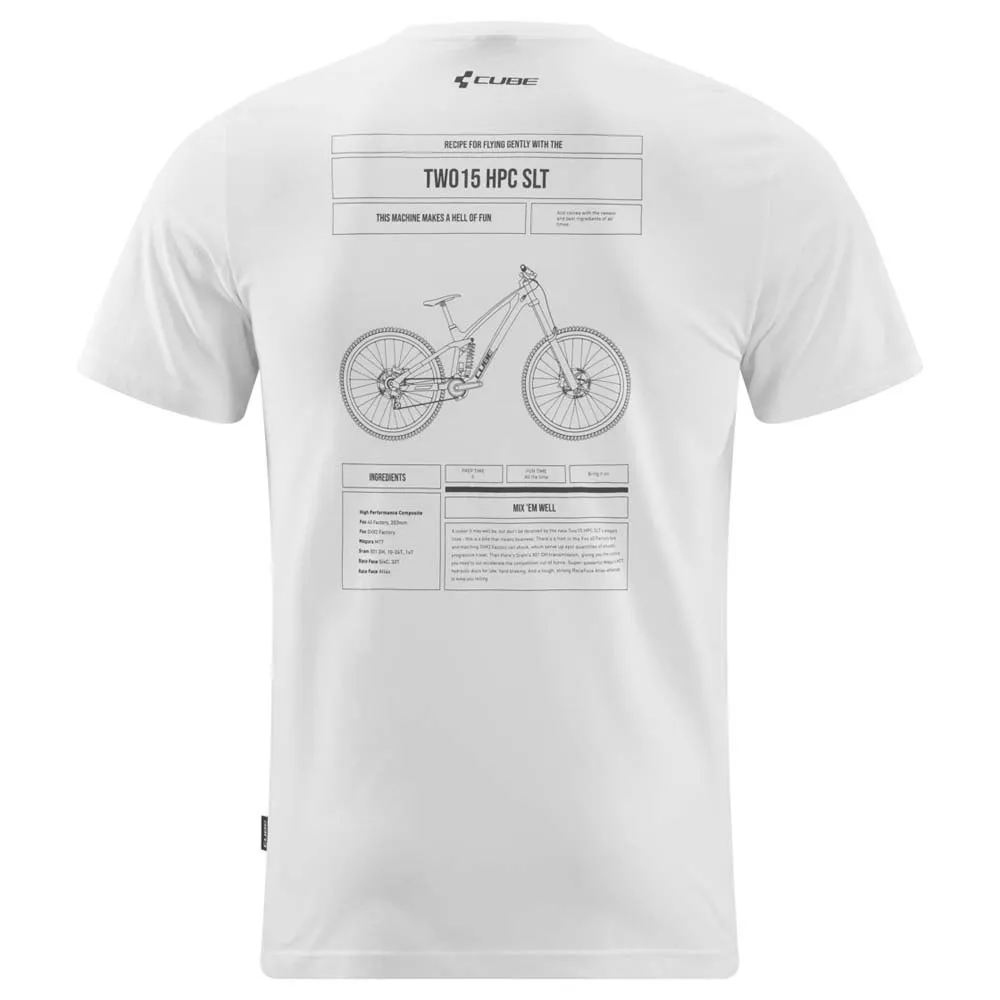 Cube Organic Two15 Kortarmet T-skjorte, White, M