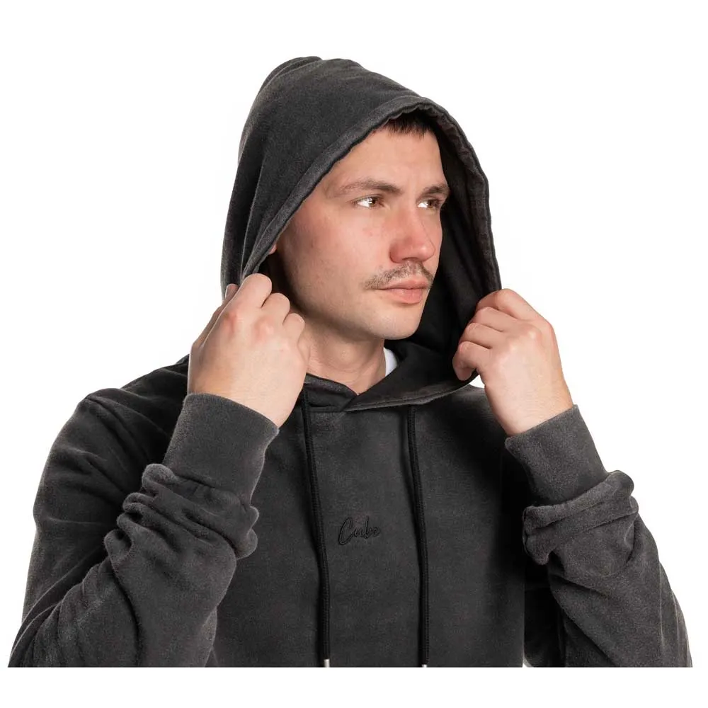 Cube Script Hettegenser, Washed black, XS Cube Script Hettegenser, Washed black, XS
