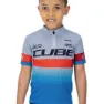 Cube Teamline Rookie Kort Ermet Trøye, Blue / red / grey