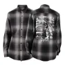 CULT Brainwashed Flannel Skjorte Med Lange Ermer, Black / white, L