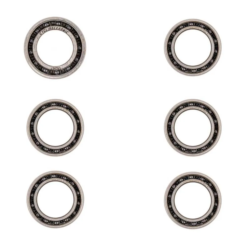 CYCLINGCERAMIC Dt Swiss 6 Hjullagersats, Silver / black, One Size