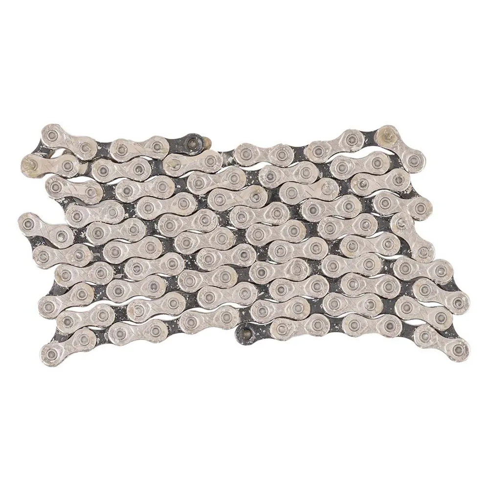 CYCLINGCERAMIC Race Waxed Campagnolo Kjede, Silver / black, 114 Links, 10s