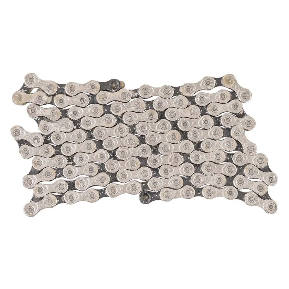 CYCLINGCERAMIC Race Waxed Track Kjede, Silver / black, 112 Links, 1s CYCLINGCERAMIC Race Waxed Track Kjede, Silver / black, 112 Links, 1s