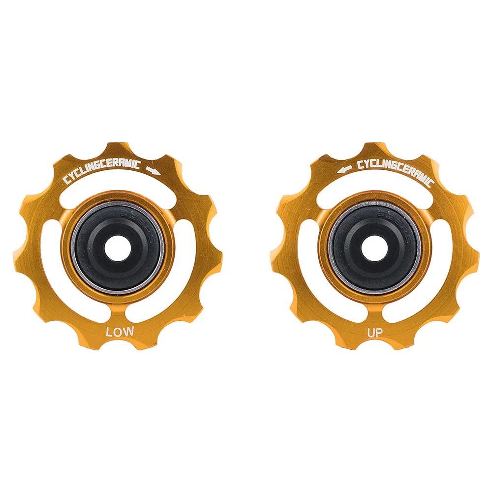 CYCLINGCERAMIC Shimano 12s Trinsehjulsett For Sykkel, Gold, One Size CYCLINGCERAMIC Shimano 12s Trinsehjulsett For Sykkel, Gold, One Size