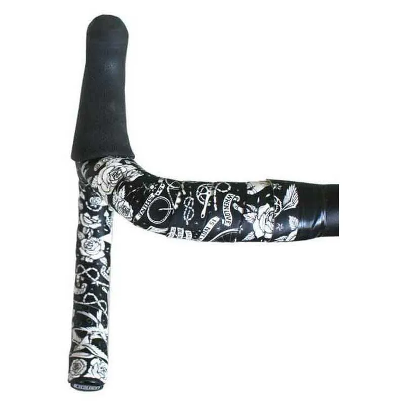 Cycology Velo Tattoo Styretape, Black / white, One Size Cycology Velo Tattoo Styretape, Black / white, One Size