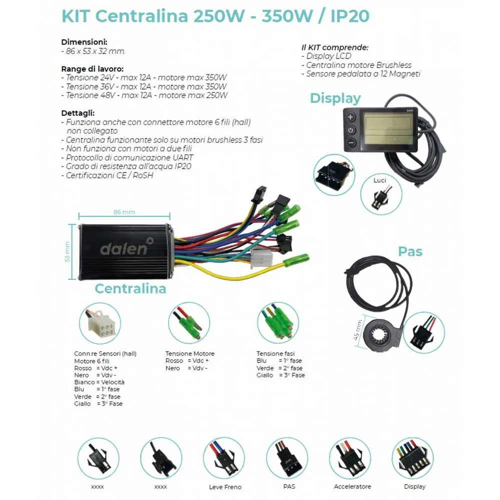 Dalen Kontrollenhet + Skjerm + Sensor 250/ 350w, Multicolor, One Size Dalen Kontrollenhet + Skjerm + Sensor 250/ 350w, Multicolor, One Size