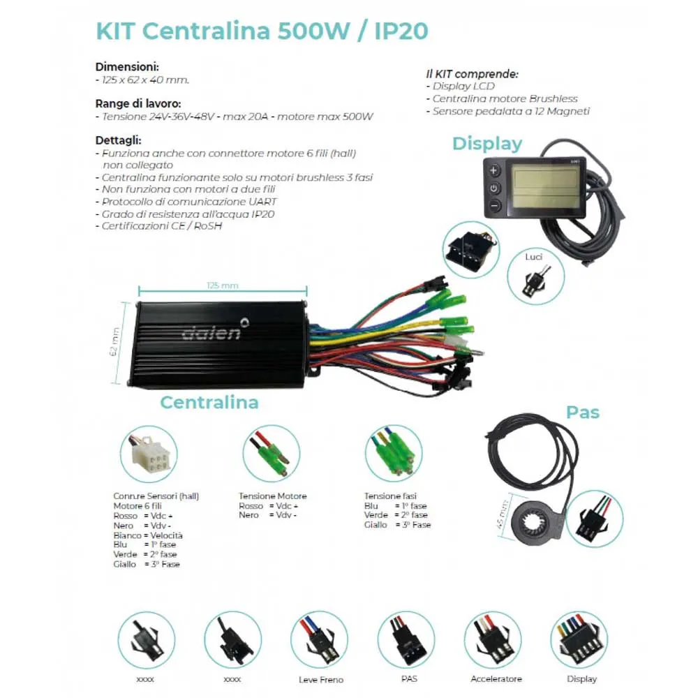 Dalen Kontrollenhet + Skjerm + Sensor 500w, Multicolor, One Size Dalen Kontrollenhet + Skjerm + Sensor 500w, Multicolor, One Size