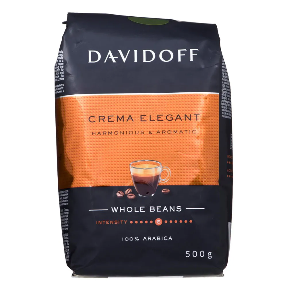 Davidoff Cafe Crema Elegant Kaffebønner 500g, Black, One Size