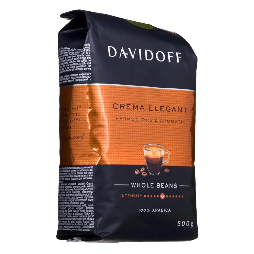 Davidoff Cafe Crema Elegant Kaffebønner 500g, Black, One Size