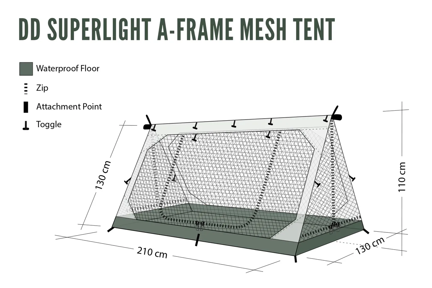 DD Hammocks Superlight A Frame Mesh Telt