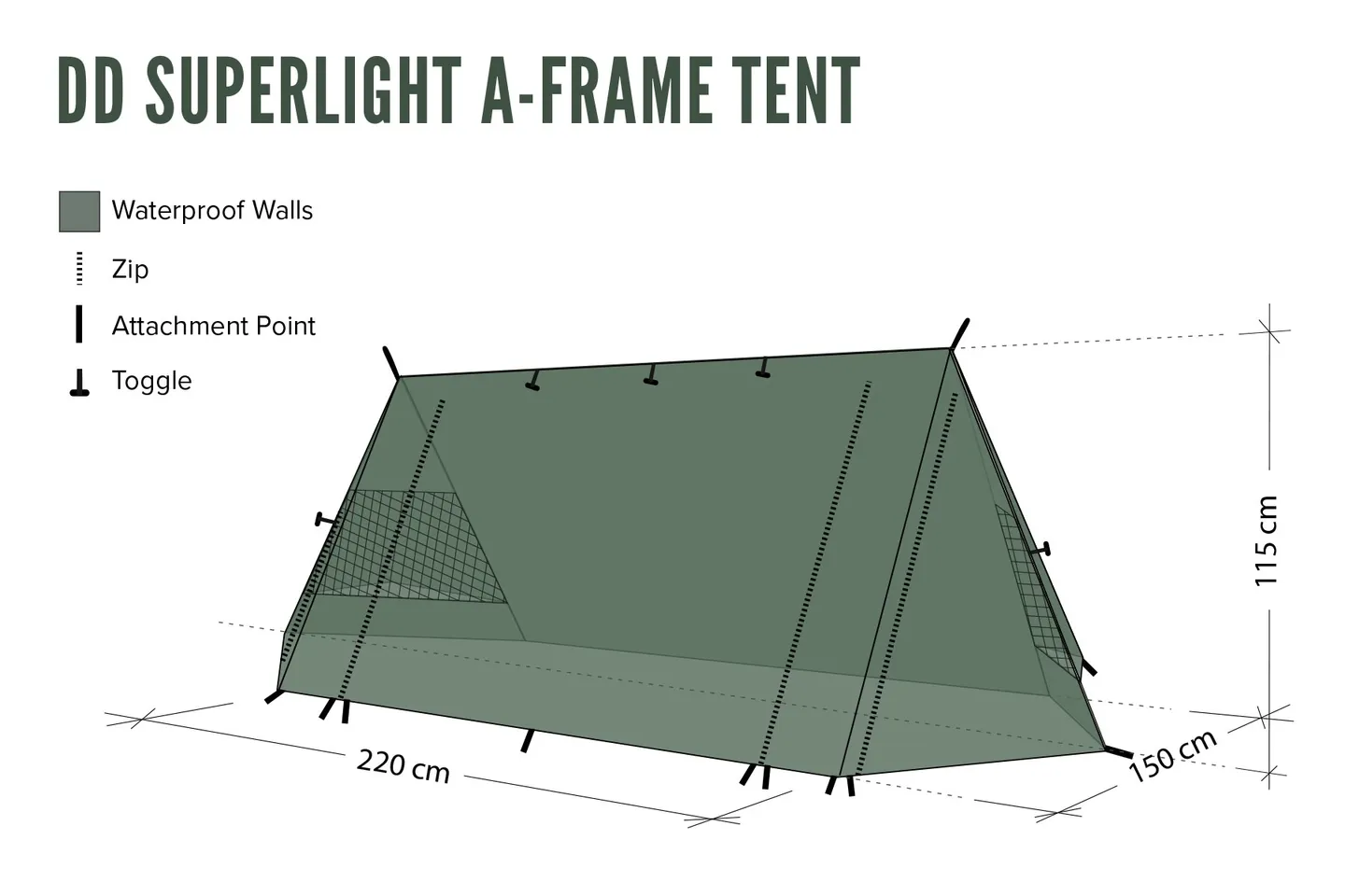 DD Hammocks Superlight A Frame Telt DD Hammocks Superlight A Frame Telt