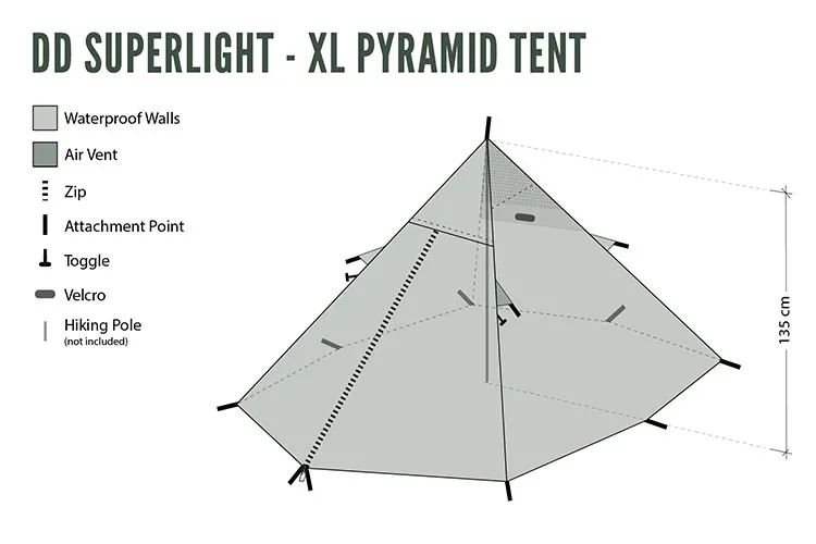 DD Hammocks SuperLight Pyramide XL Telt
