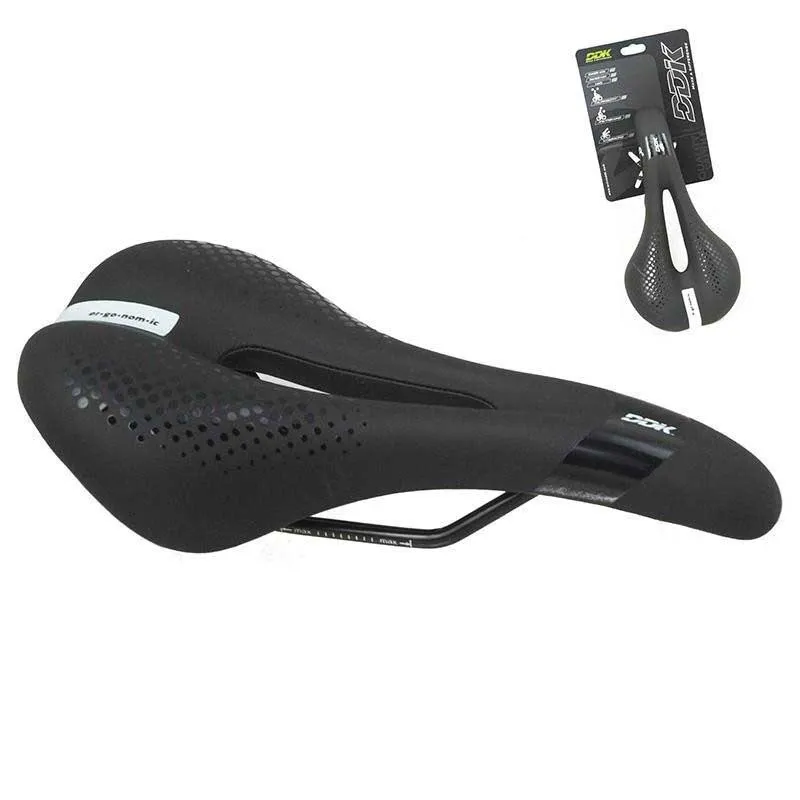 DDK Racing Ergonomic Flow Memory Foam Sykkelsete, Black, 144mm DDK Racing Ergonomic Flow Memory Foam Sykkelsete, Black, 144mm