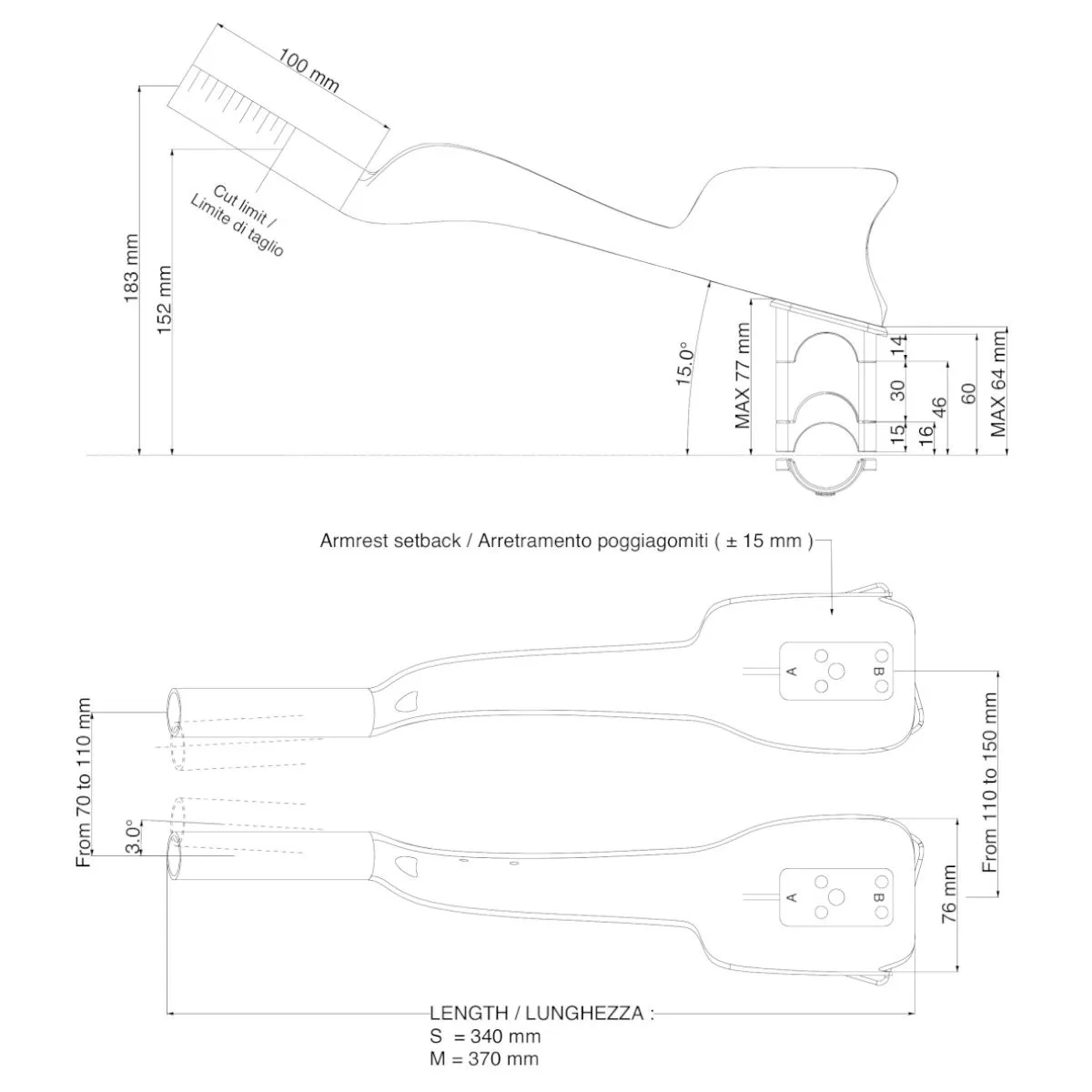 Deda Jet One Clip-On Tempobøyler