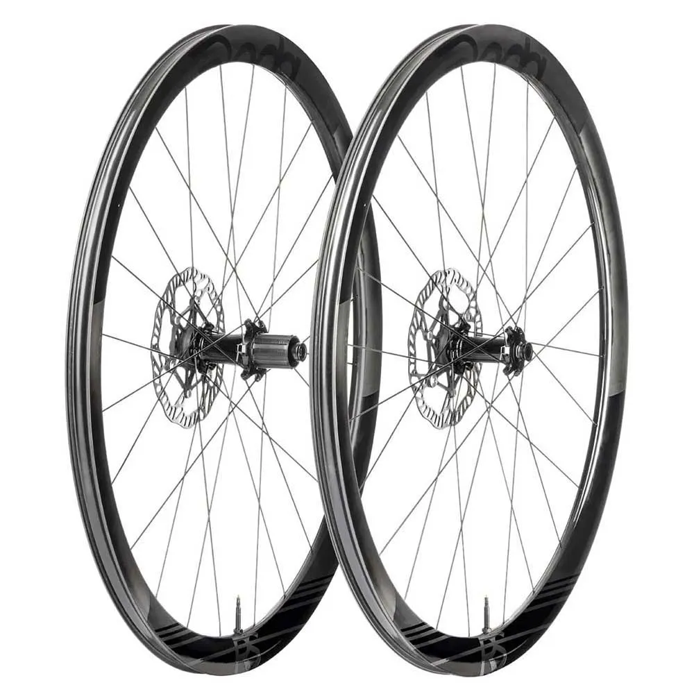 Deda Rs4 Cl Disc Tubeless Landeveishjulsett, Black, 12 x 100/12 x 142mm, Campagnolo N3W