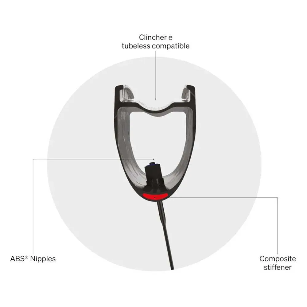 Deda Rs4 Cl Disc Tubeless Landeveishjulsett, Black, 12 x 100/12 x 142mm, Campagnolo N3W